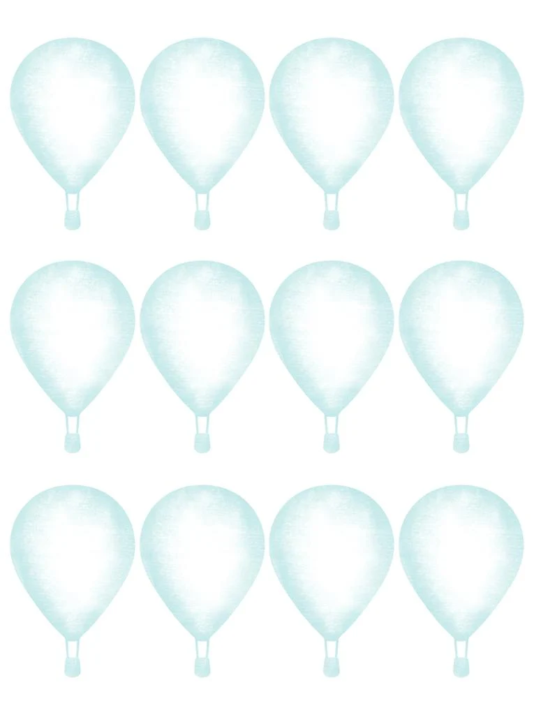 Wallstickers balões de ar azul - coleção grafite