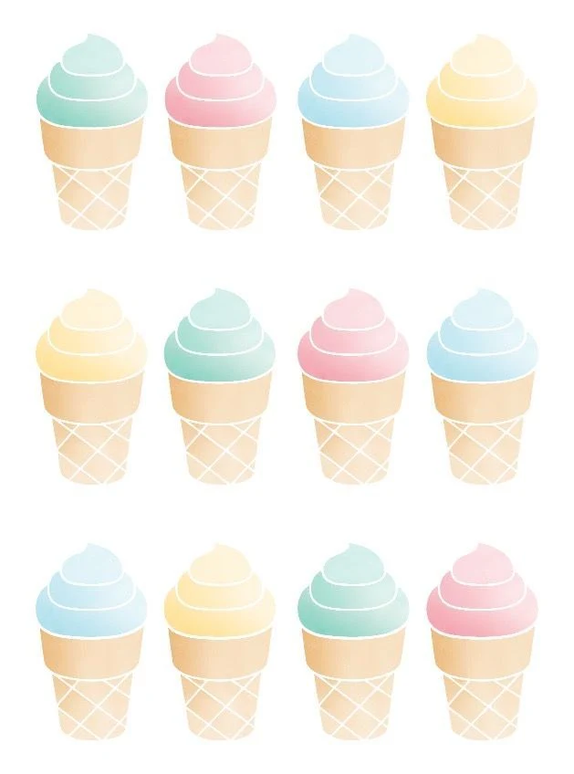 Wallstickers - gelados aguarela
