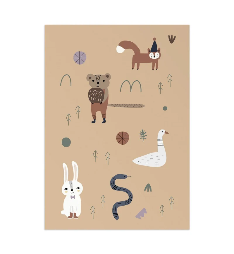 Ilustração Amigos da Floresta - A3
