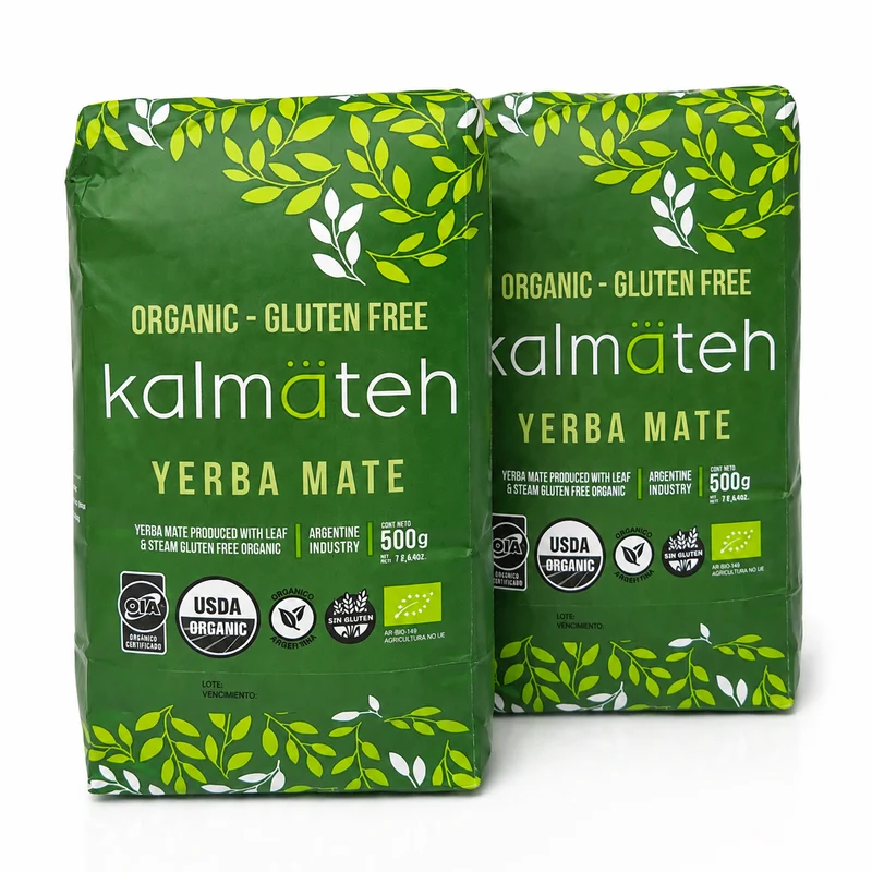 Yerba Mate Orgánica de Kalmateh - 2 lb. Tradicional (2 Paquetes)
