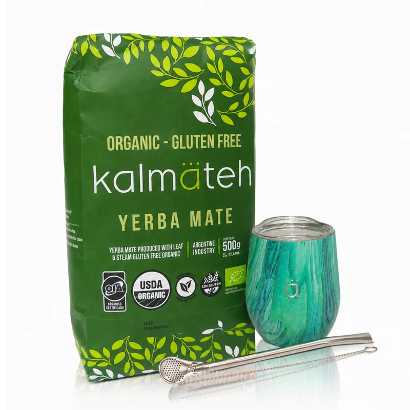 Juego de iniciación para yerba mate clásico color turquesa