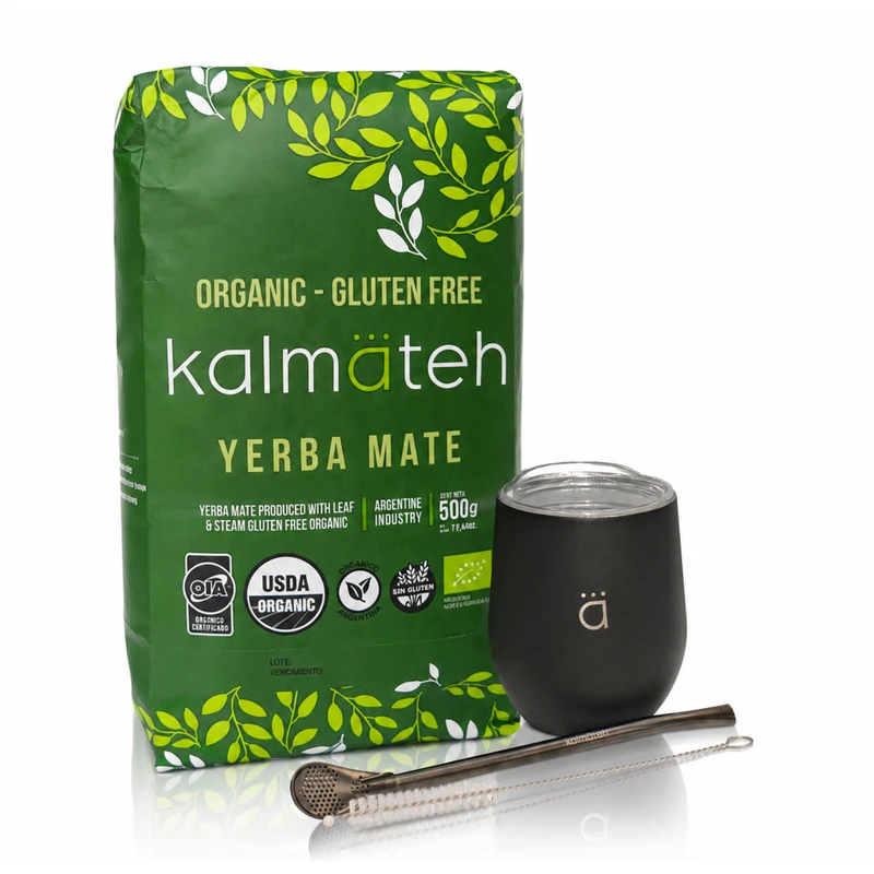 Juego de iniciación para yerba mate clásico negro mate