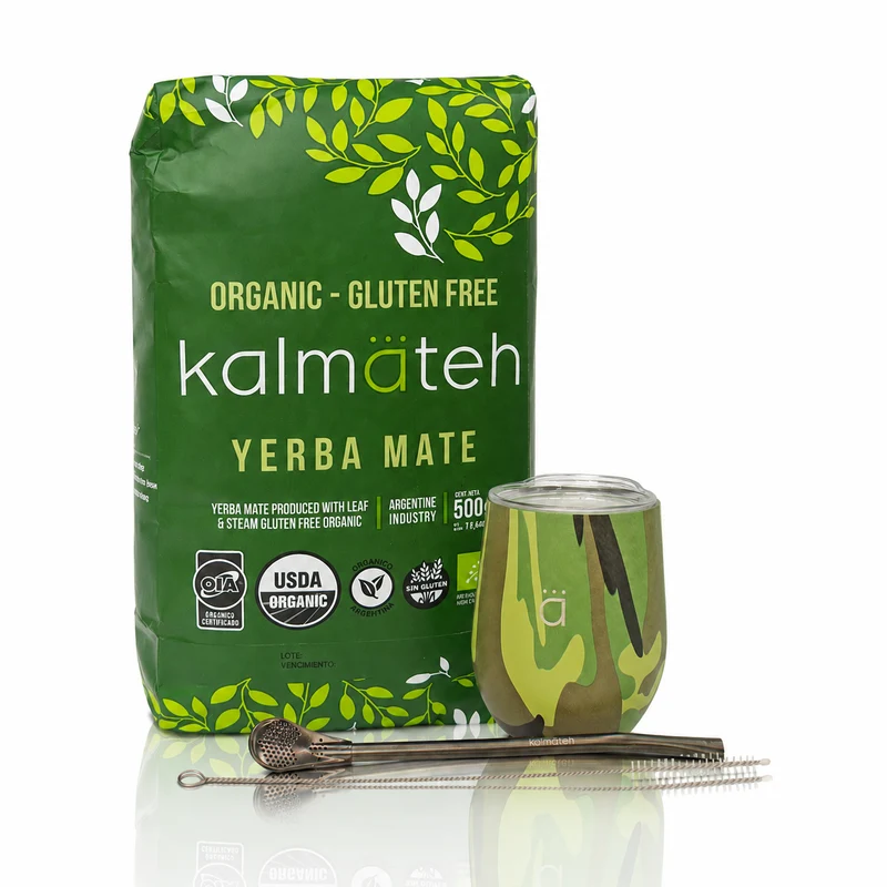 Juego de iniciación para yerba mate clásico verde camuflaje