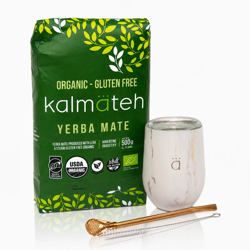 Juego de iniciación para yerba mate Gold Marble XL