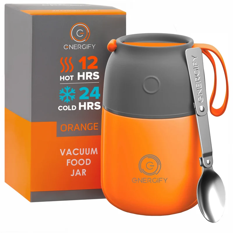 17 oz VACUUM INSULATED FOOD JAR - ORANGE