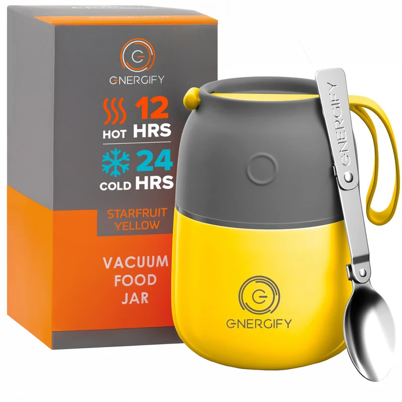 12 oz VACUUM INSULATED FOOD JAR - STARFRUIT YELLOW
