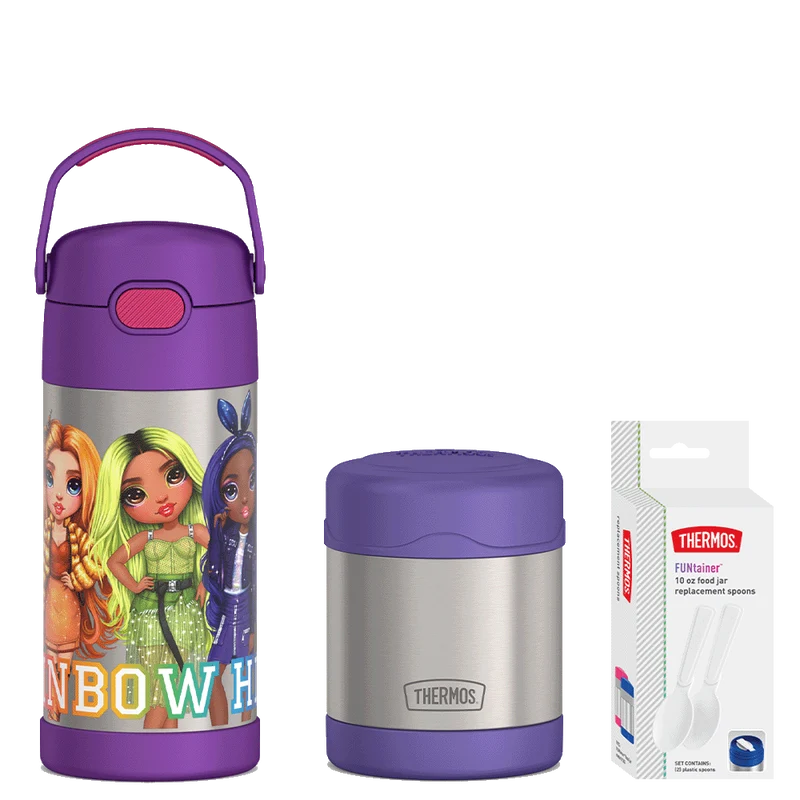 12oz Rainbow High FUNtainer® Water Bottle & 10oz Food Jar Bundle