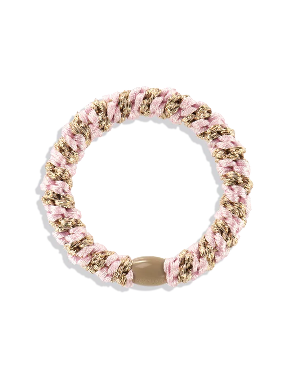 Goma de pelo Kknekki Light Pink - Beige glitter