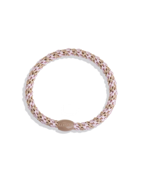 Goma de pelo Kknekki Slim Light Pink Beige glitter