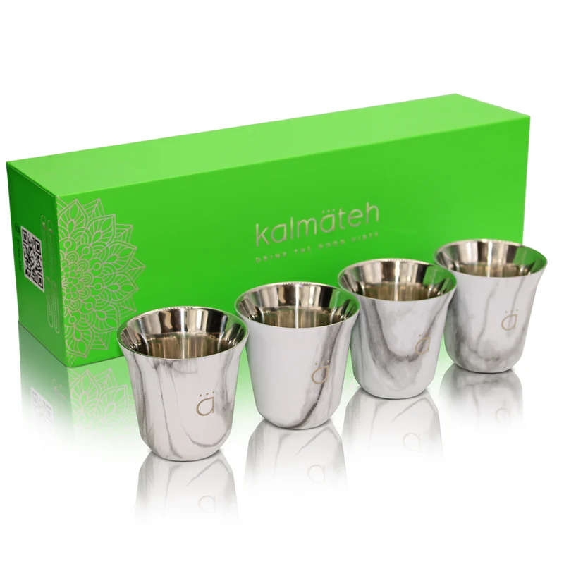 Tazas de café espresso de mármol (juego de 4) - 2.7oz