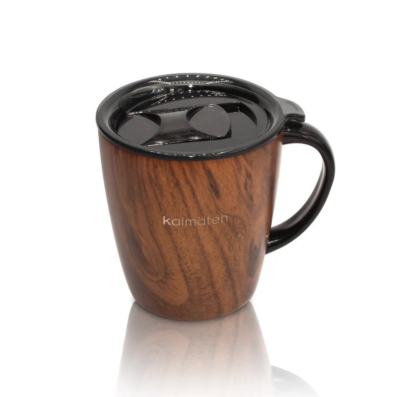 Taza de madera para café y té, 12 oz
