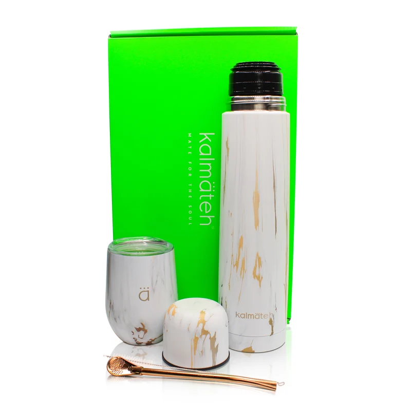 Juego grande de yerba mate Gold Marble XL