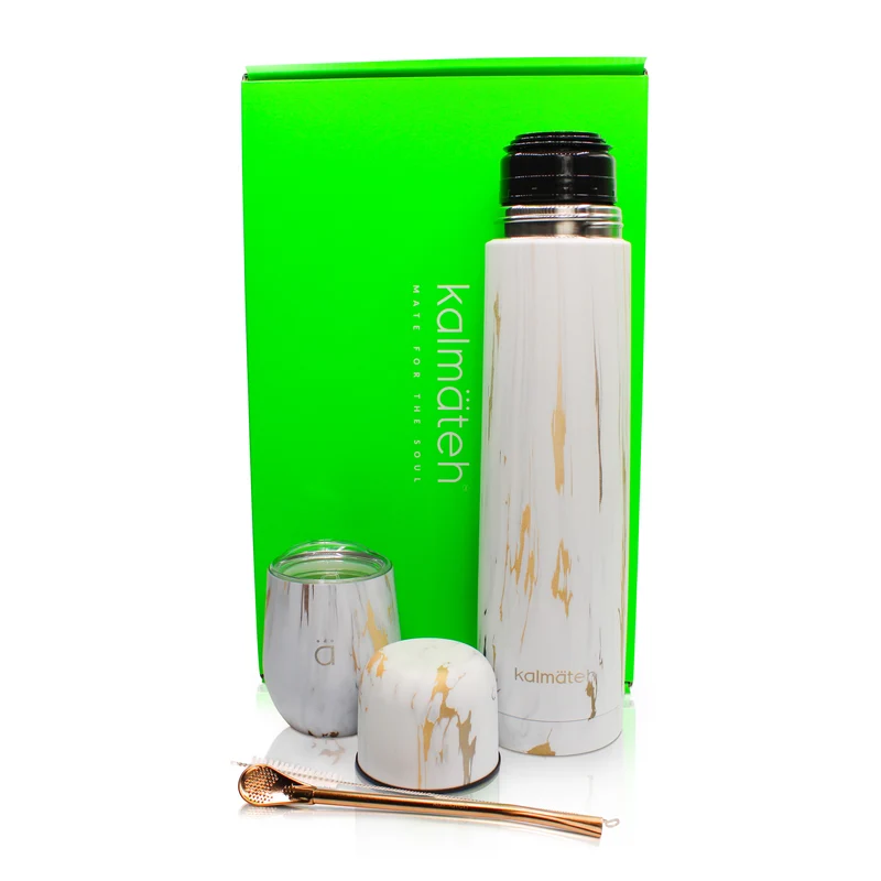 Yerba Mate Clásico de Mármol Dorado Grande