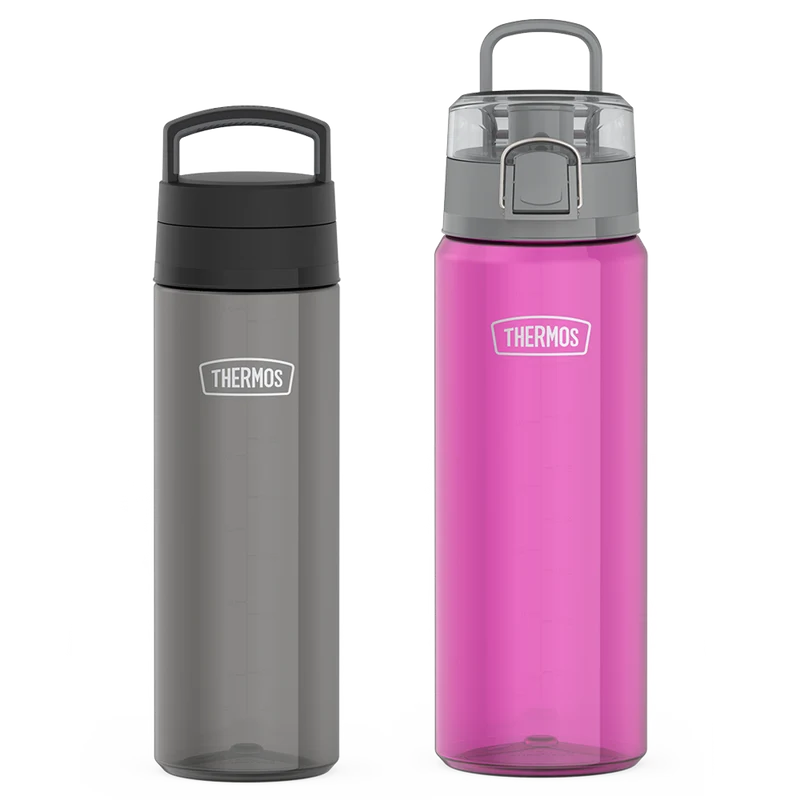 26oz Screw Top Lid & 32oz Spout Lid Tritan™ Water Bottle Bundle - Smoke & Aubergine