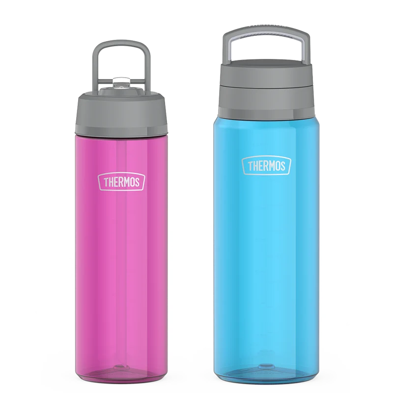 26oz Straw Lid & 32oz Screw Top Lid Tritan™ Water Bottle Bundle - Aubergine & Teal