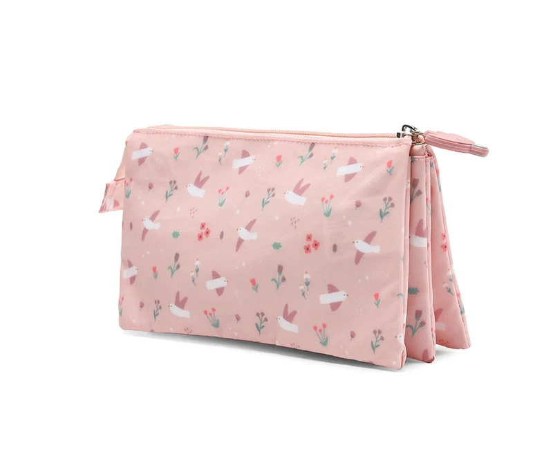 Estuche 3 compartimentos Blossom Birds
