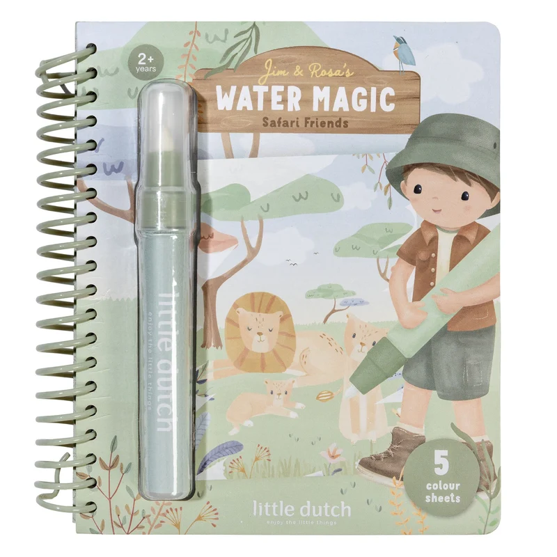 Libro Mágico al agua Safari Jim · Little Dutch