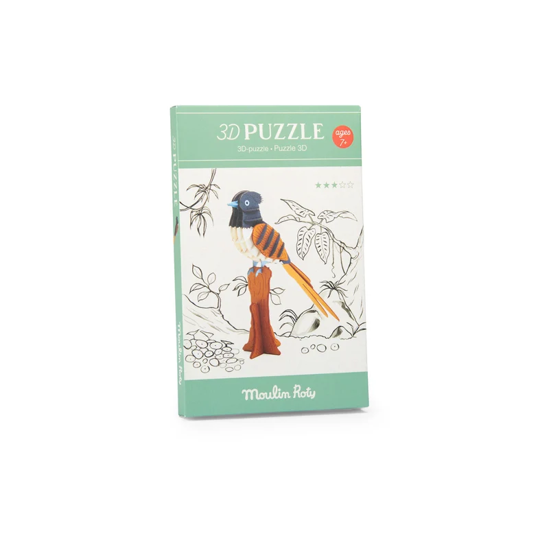 Puzzle 3D Papamoscas de paraíso Tout autour du monde · Moulin Roty