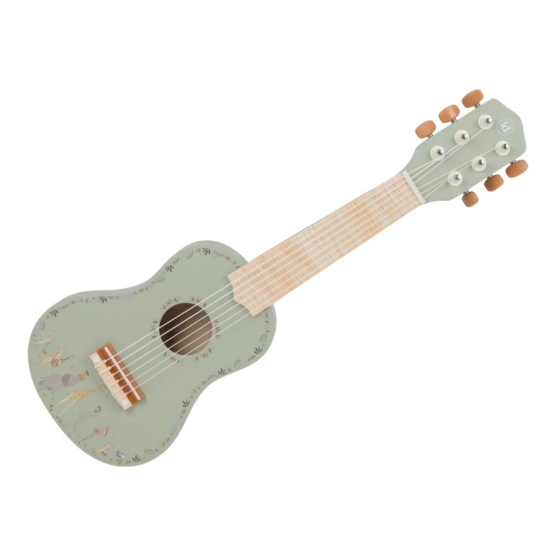 Guitarra de madera verde FSC Safari Friends · Little Dutch