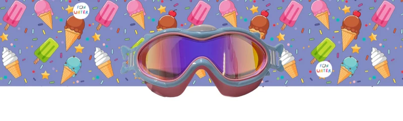 Máscara infantil azul con turbante Helados · Fun Water