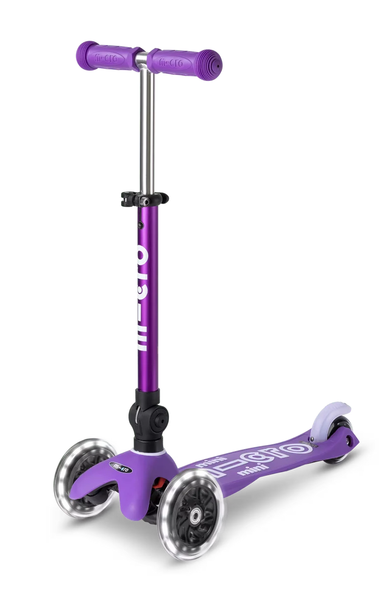 Patinete Mini Deluxe Plegable LED · Lila