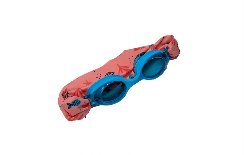Gafas infantiles azul claro con turbante ballenas · Fun Water