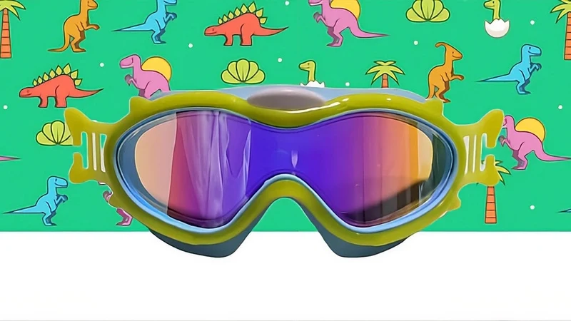 Máscara infantil amarillas con turbante Dinos · Fun Water