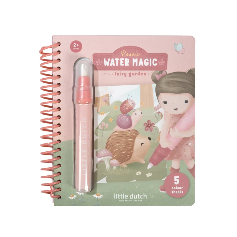 Libro Mágico al agua rosa Fairy Garden · Little Dutch