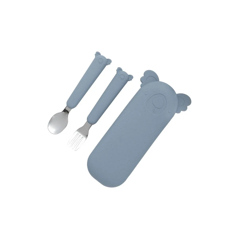 Set de Cubiertos Infantil con Funda de Silicona – The Cotton Cloud
