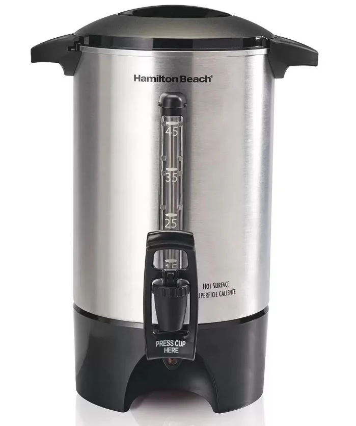 Cafetera 45 tazas con ventana de agua Hamilton Beach