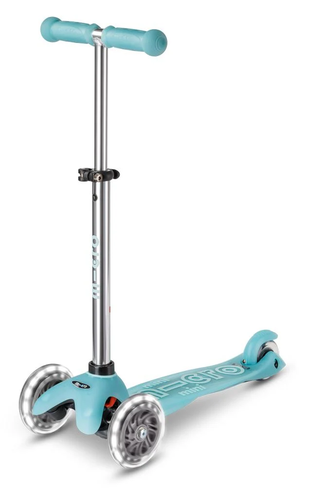 Patinete Mini Deluxe Glow LED · Aqua