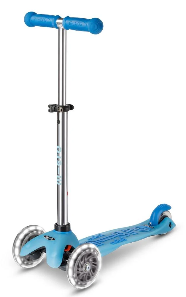 Patinete Mini Deluxe Glow LED · Azul