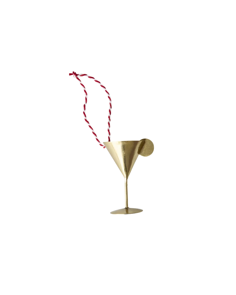 Vinglas Julepynt - Guld