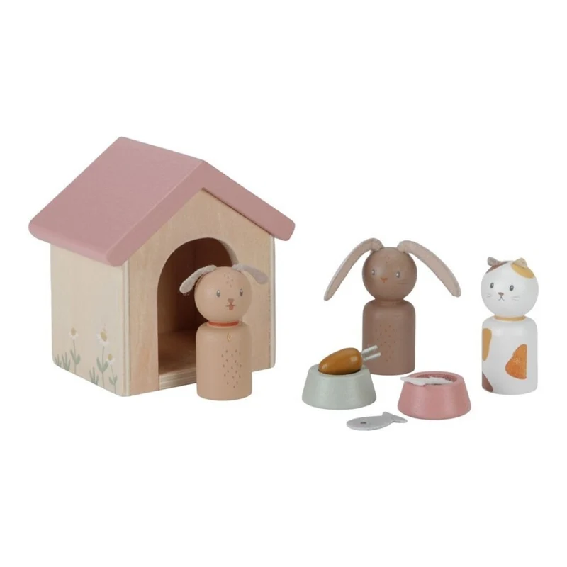 Set de Mascotas para Casa de Muñecas FSC · Little Dutch