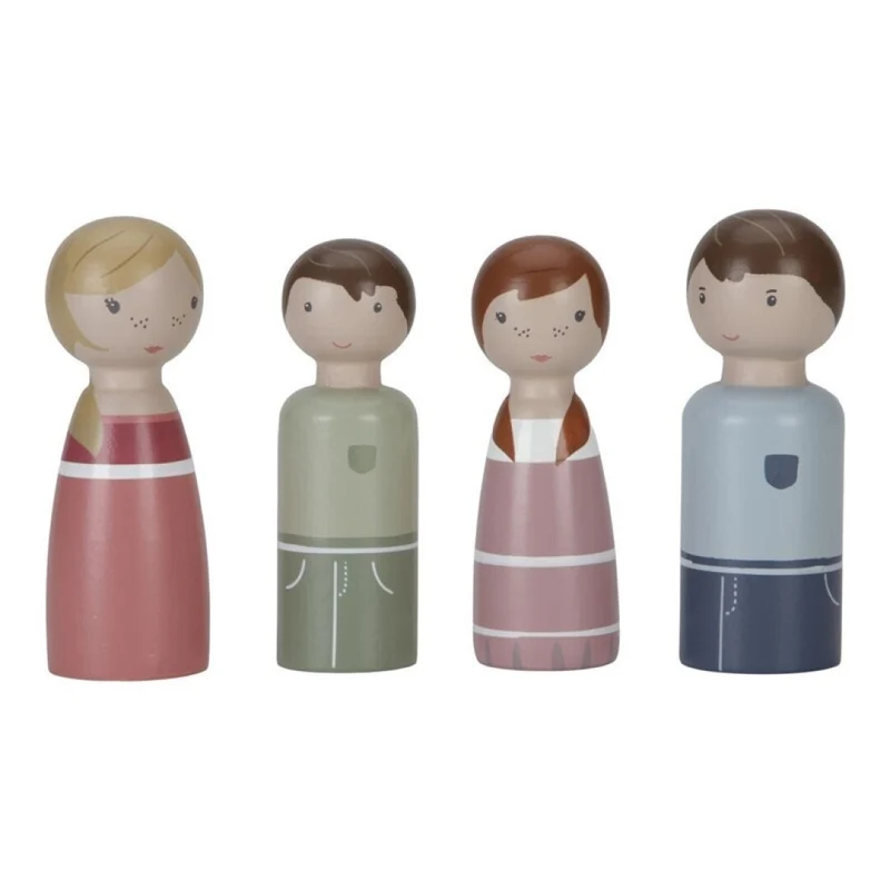 Set familia rosa Casa de Muñecas Madera FSC · Little Dutch