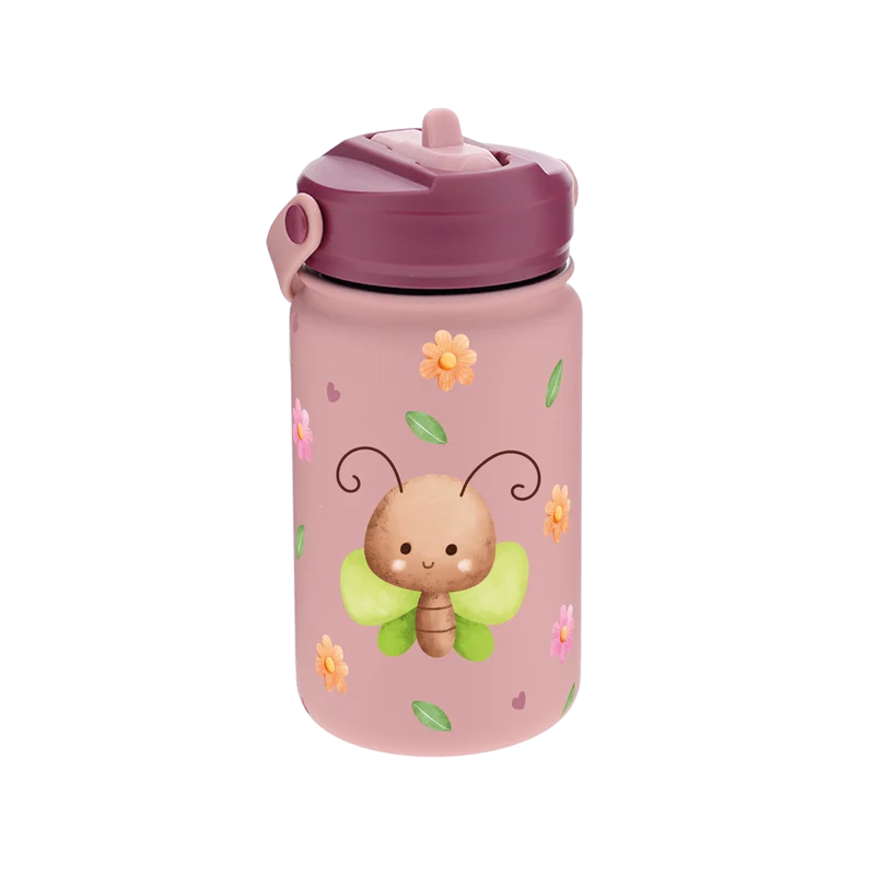 Botella Térmica de Acero Inoxidable con Adaptador Infantil – Little Bugs | Aurea Kids