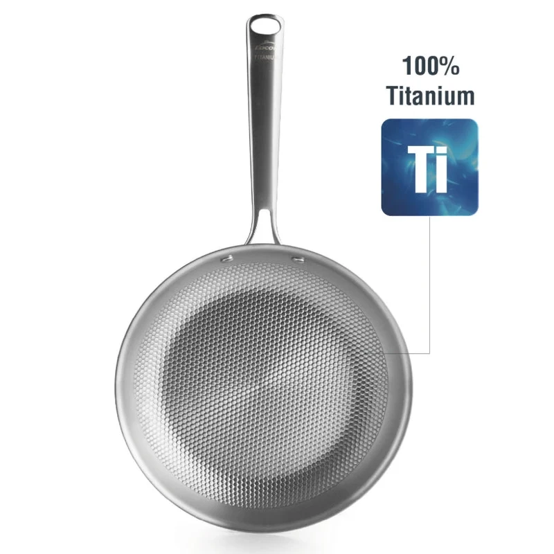 Sartén de Titanio Puro Lacor TitanGrill 3 Capas Sin PFAS Apta Inducción