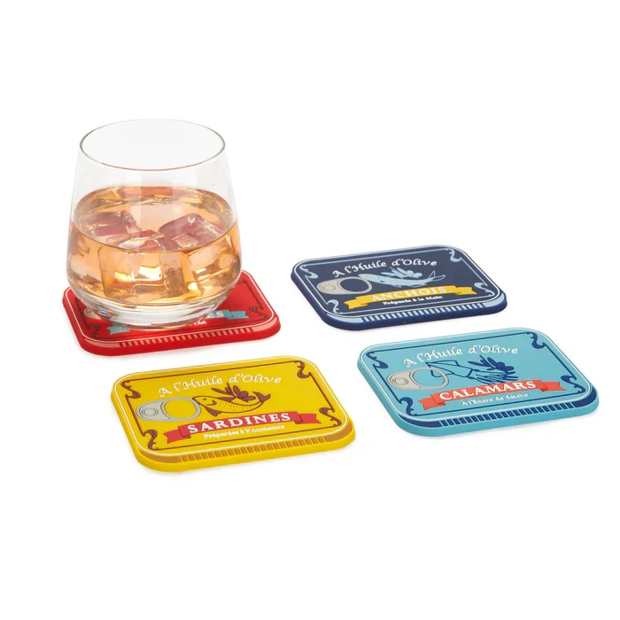 Posavasos Vintage Lata Conserva Set 4 Balvi | Antideslizantes Retro