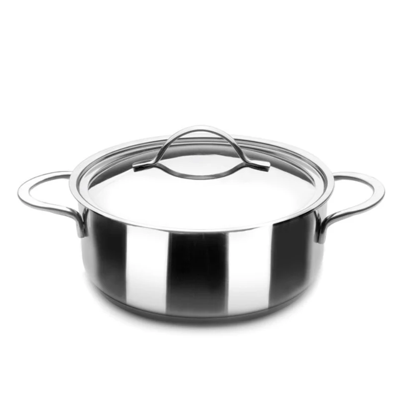 Cacerola Acero Inoxidable 18/10 Noah Ibili con Tapa - Apta Inducción 18-20cm