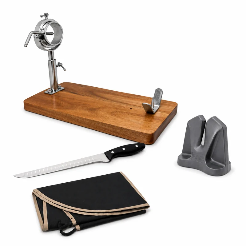 Set Maestro Jamonero Cabezal Giratorio Regulable