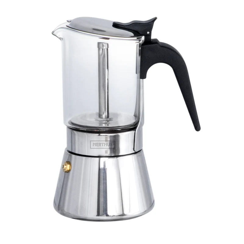 Cafetera Italiana de Cristal 4, 6 y 9 Tazas