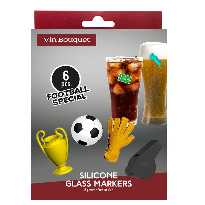 Marcadores de Copas de Silicona Fútbol con Ventosa