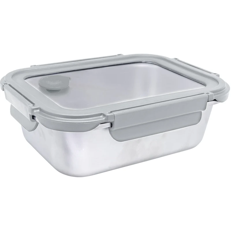 Fiambrera de Acero Inoxidable con Tapa de Cristal – Apta Microondas