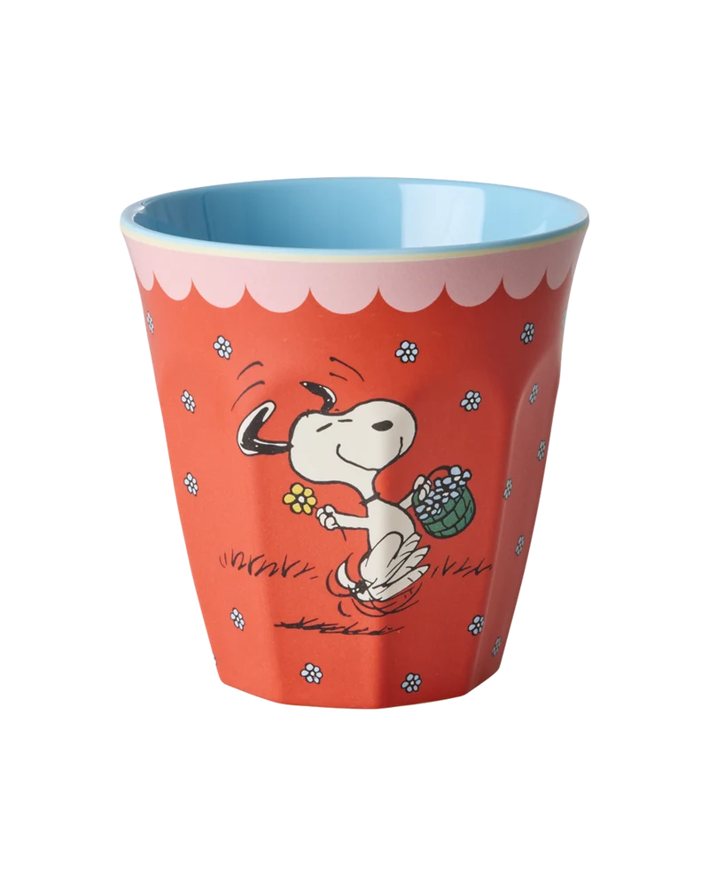 Mellem Kop - Rød - Snoopy Print
