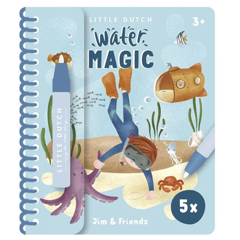 Libro mágico colorear Jim & Friends · Little Dutch