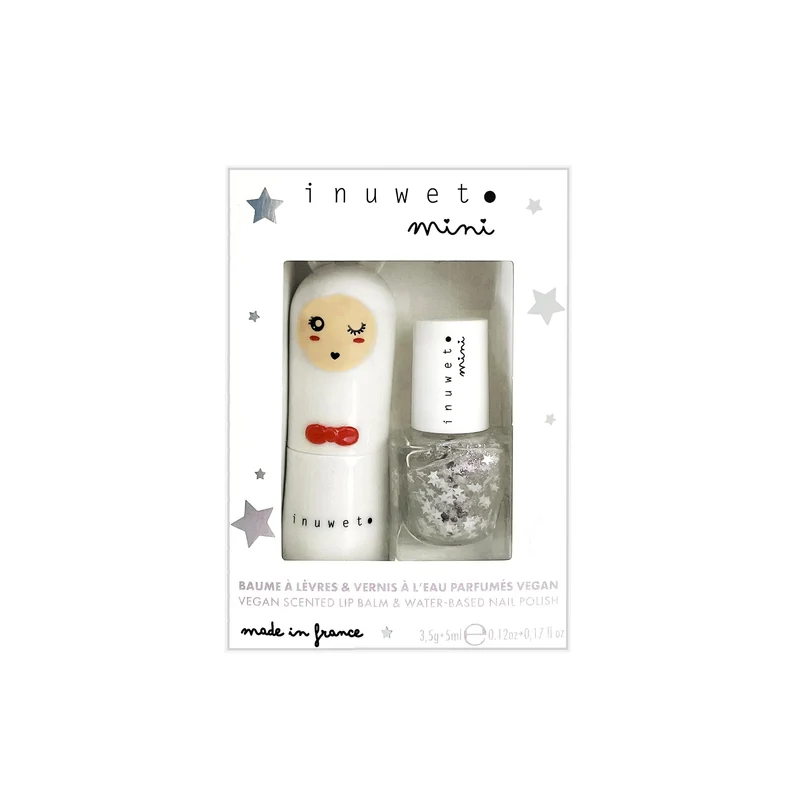 Duo Bálsamo Labial y Esmalte de uñas Algodón Azúcar · Inuwet