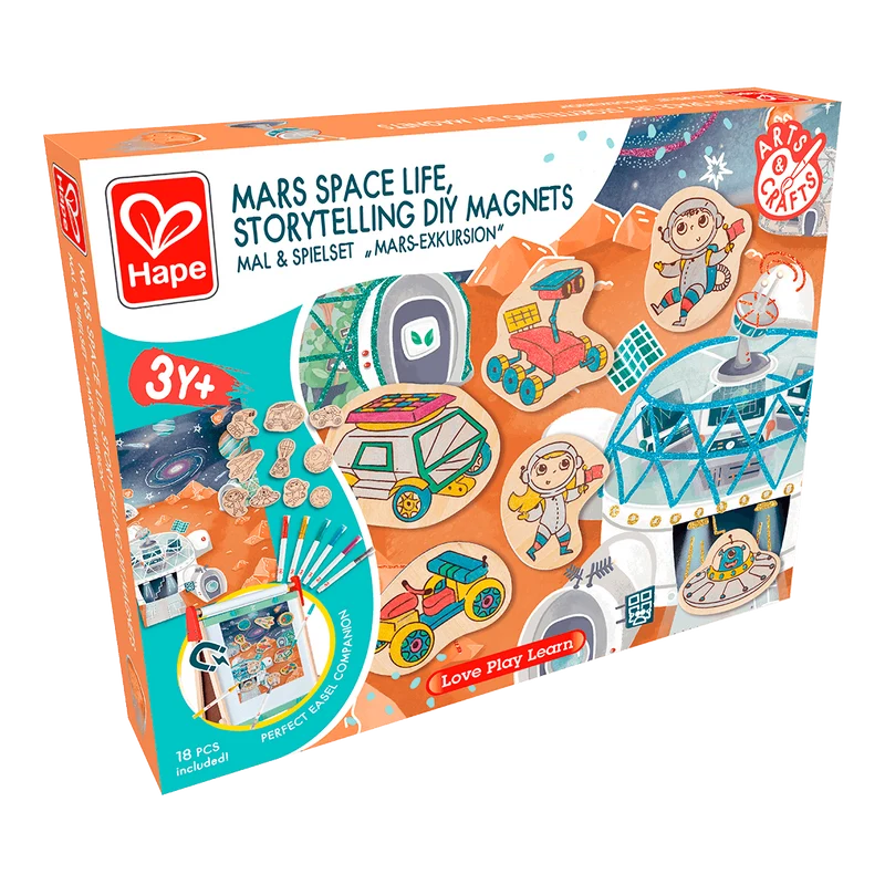 Vida en Marte Cuentos Imanes de madera · Hape