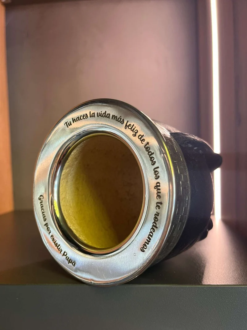 Grabado Laser sobre Virola Mate Imperial / Mate Camionero Inox - personalizado VIROLA COMPLETA no incluye el mate