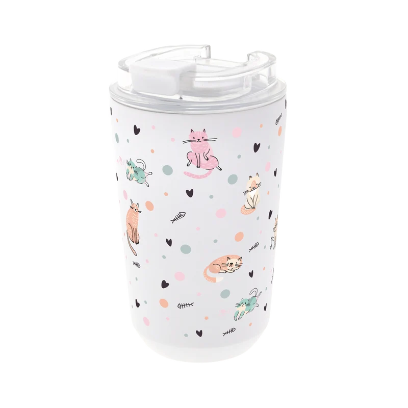 Vaso Térmico de Acero Inoxidable con Interior Cerámico - Dot & Meow | Aurea