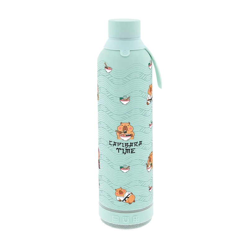 Botella Térmica de Acero Inoxidable con Altavoz – Capibara Time | Lovely Story
